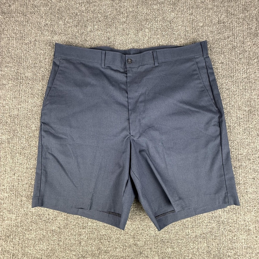 Vintage Haggar Shorts Mens 38 Navy Blue Chino Flat Front Casual 90s 70994 HGY2
